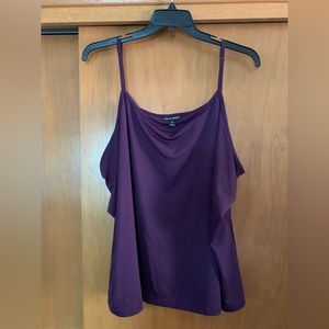 Two Fashion Bug Cami with adjustable straps. Black/Purple; 3x/4x. Good used cond